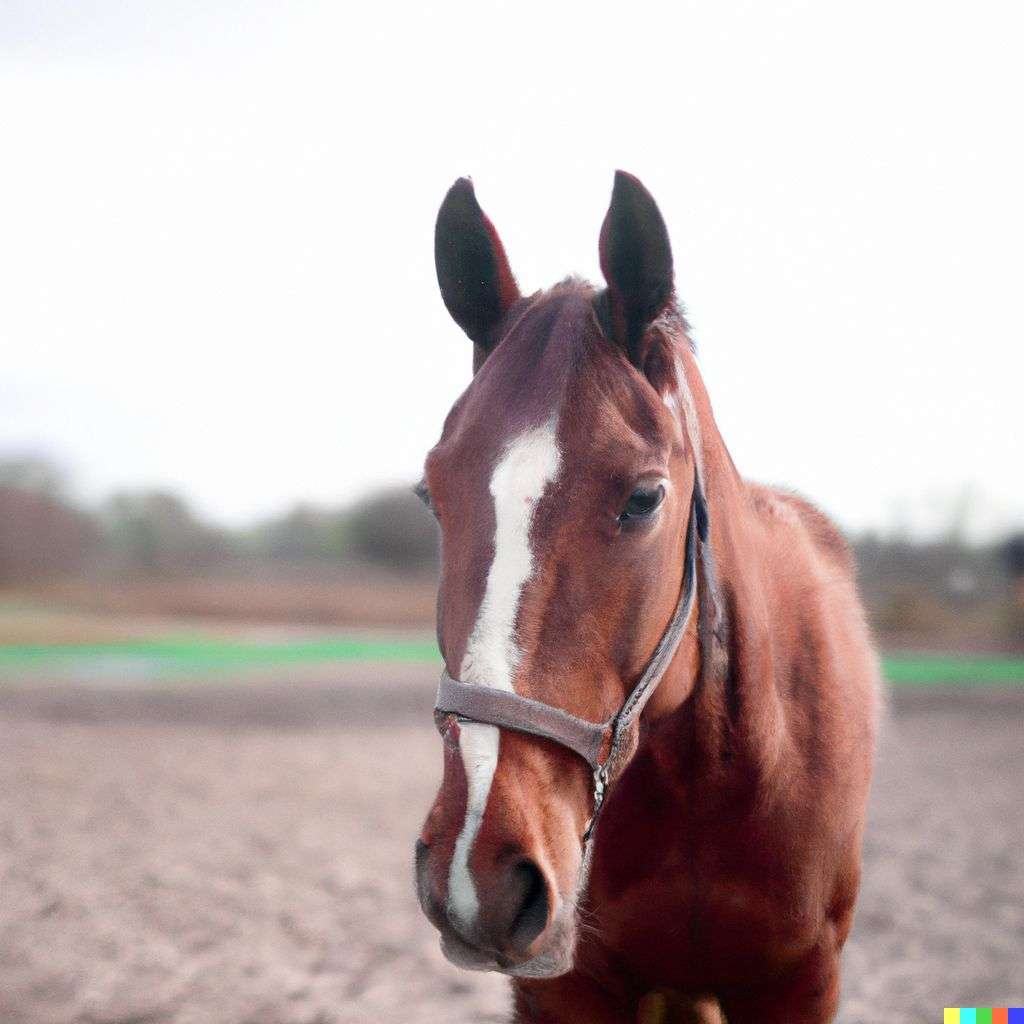 a horse, photograph, f1.4, very shallow depth of field